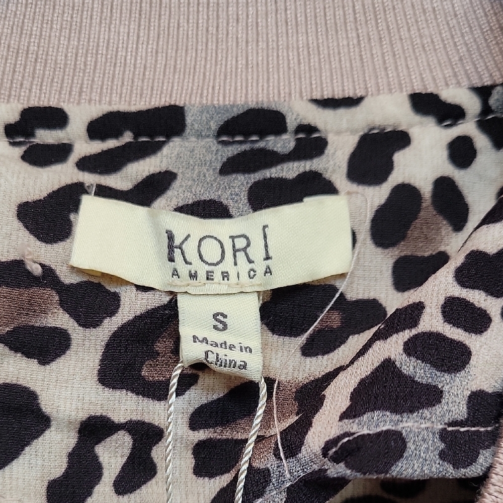 KORI Leopard Print Women's Lightweight Jacket Size Small New with Tags - Picture 2 of 9